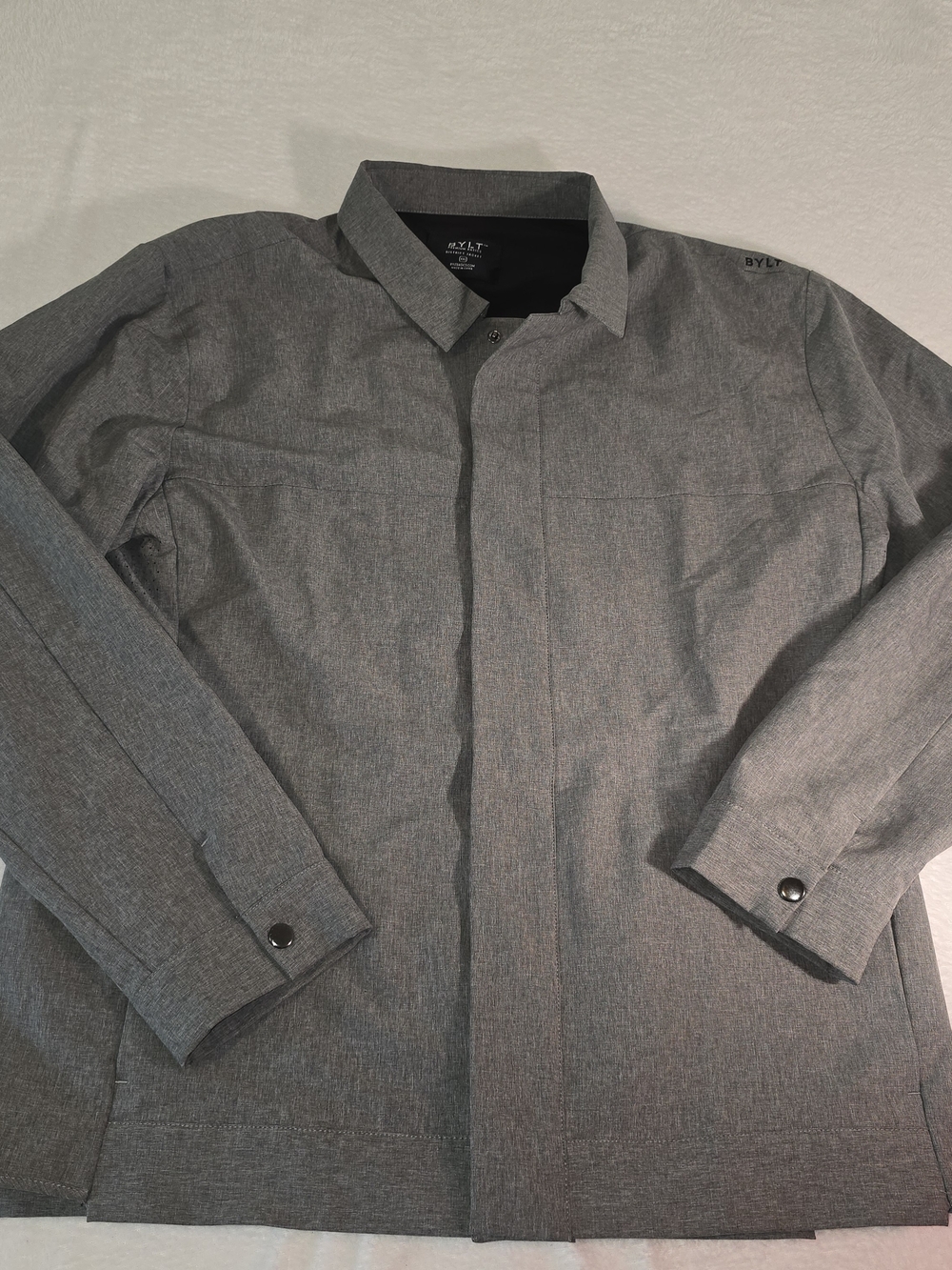 BYLT Premium Basics District Jacket Mens XXL Grey Stretch Tech Lightweight Prep